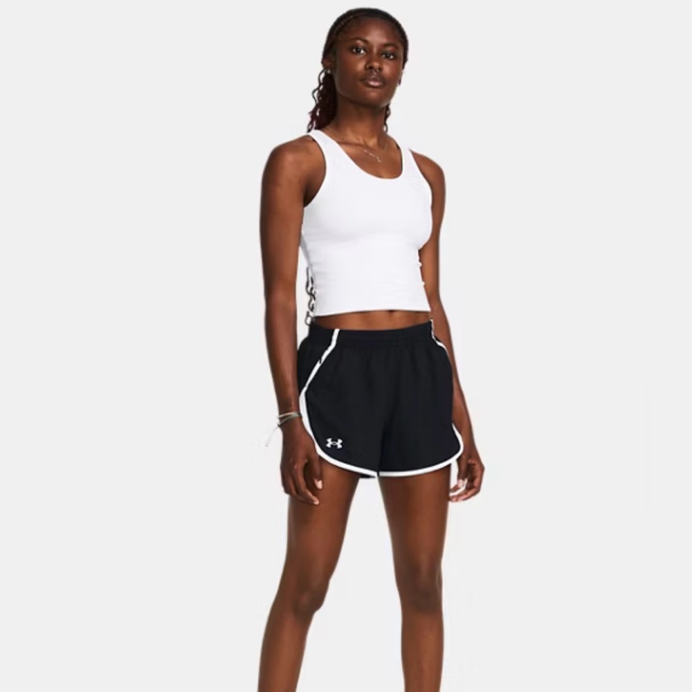 Under Armour Women's Black Running Shorts with Built in Liner